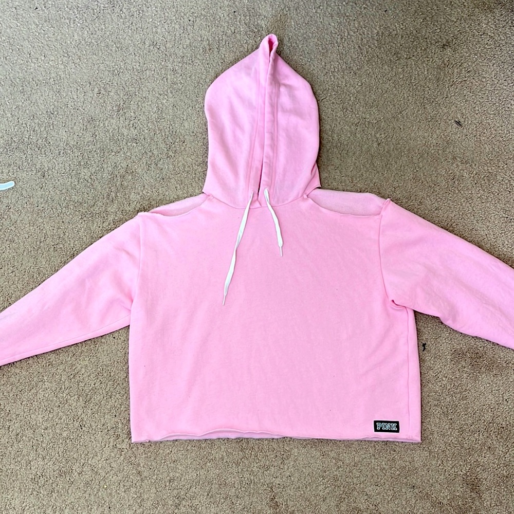 PINK Victoria’s Secret Cold Shoulder Pullover Hoodie